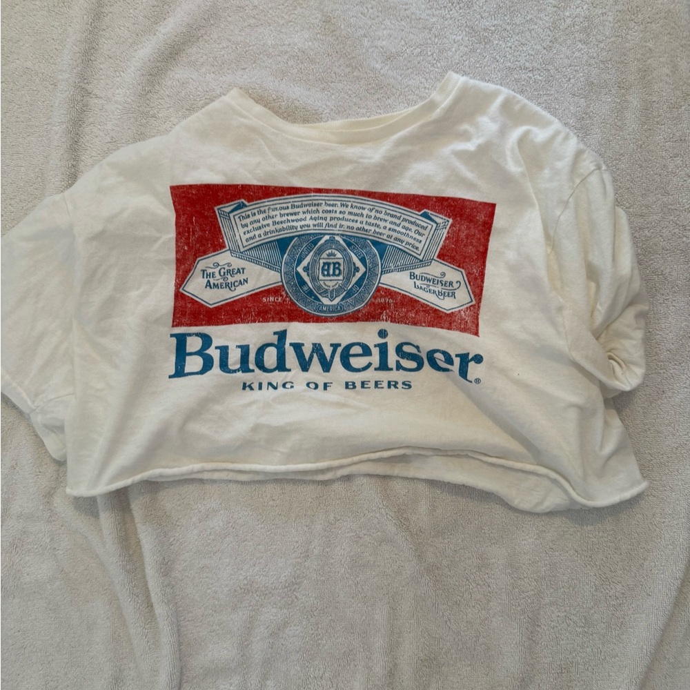 Budweiser Kids White and Red Graphic Tee